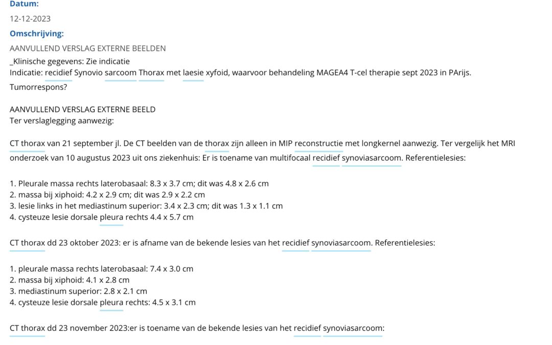 15 decemberUitslag CT-scan