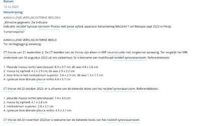 15 decemberUitslag CT-scan